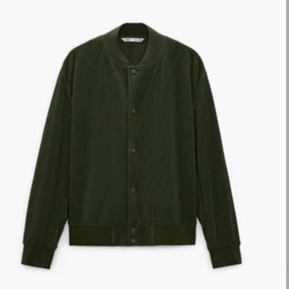 Zara PLEATED BOMBER JACKET - - Picture 3 of 10